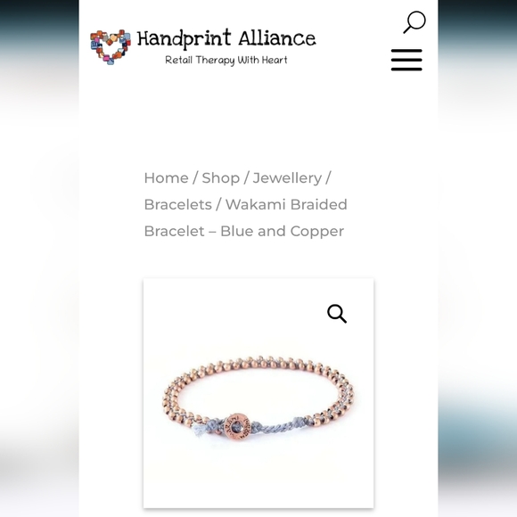 WAKAMI Copper and Blue Beaded Bracelet - Picture 4 of 9